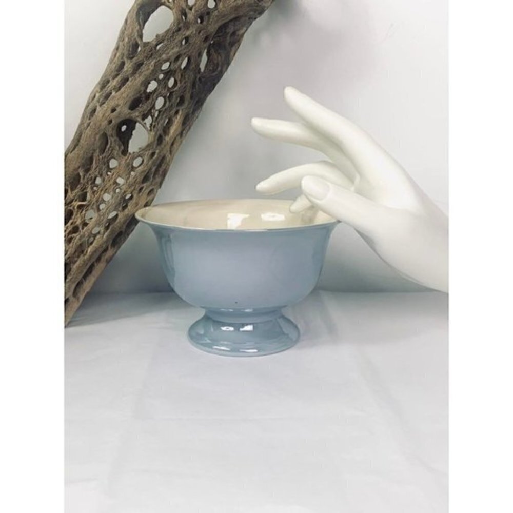 Morimura Nippon Japan Blue Luster Footed Bowl 5 inch